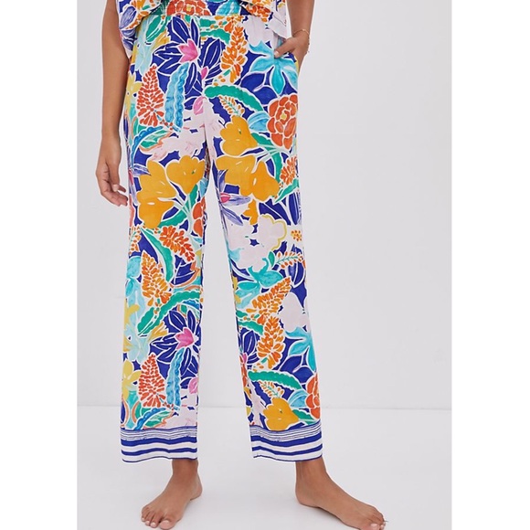 NWT Anthropologie Sisters Gulassa Floral Pajama Pants pjs New Lightweight - Picture 2 of 10